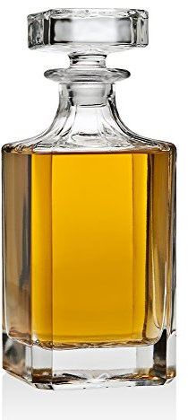 Lefonte Whiskey Decanter for Liquor Scotch Bourbon Vodka or Wine - 750ml
