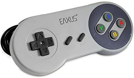 Eaxus® Manette USB pour Raspberry Pi/RetroPi PC et Android Retro Gamepad/Joystick avec câble de 1,4 m.
