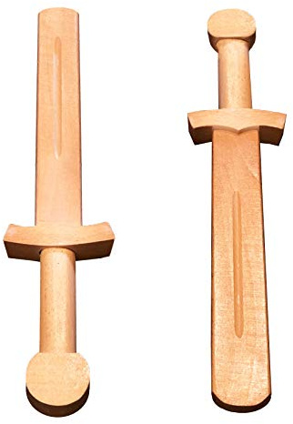 TIETHEKNOT Holzmesser Axt Schwert Roman Western Holzschwert Handgemachtes Licht Holz Spielzeug Schwert Set Outdoor-Spiel