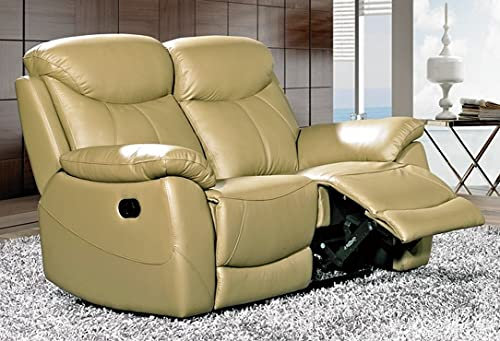 Mapo Möbel Ledersofa Kinosofa Relaxcouch Fernsehsofa 3367-2-ockergelb