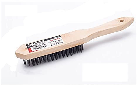 Cepillo de alambre de acero para la preparación de la superficie, eliminación de óxido, pintura, recubrimientos y mango de madera