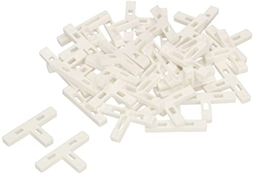 KOTARBAU® Cruceta para baldosas T, 6 mm - 40 unidades, Separadores para juntas, Espaciadores, Clips de nivelación de baldosas, Cruceta separadora en T para azulejos