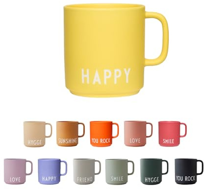 Design Letters Kaffekopp | Presenttips för män och kvinnor | Porslinsmugg för dam födelsedagspresent, bordsdekoration | Bröllopspresent, pargåva | cappuccinomugg 250 ml