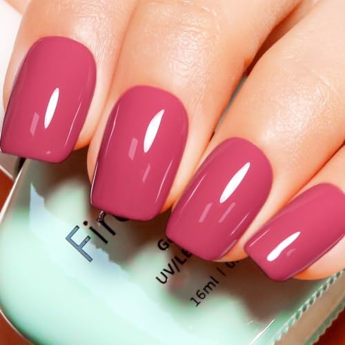 Firedeep Brick Red Gel Nagellack 16ML Light Red Nail Polish UV/LED Soak Off Gel Polish Christmas Nail Design Decoration at Home 1Pcs