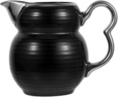 MAGICLULU Ceramic Milk Pitcher with Handle Cloud Pattern Glaze Small Creamer Jug Portable Milk Pot for Tea Coffee Service 4.45X3.35X2.76 Inch