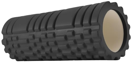 ONEX Foam Roller - Lightweight Trigger Point Massage Muscle Roller for Gym Fitness, Yoga, Pilates, Deep Tissue & Back Neck Legs Arms Stretching (Black, 45cm)