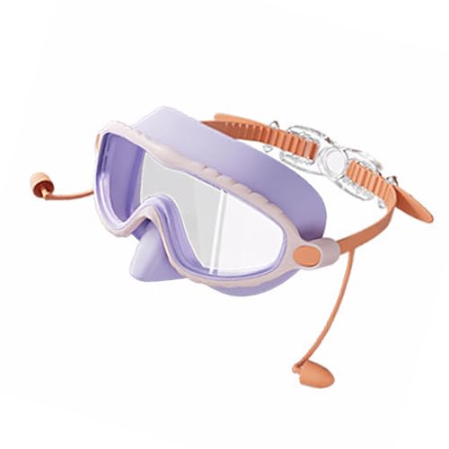 Oxtxuzdm Kids Swim Goggles With Earplugs Wide View Frogs Resistant Swimming Glasses With Earplugs For Children Kid Teen Age 3-16 Kids Swimming Goggles