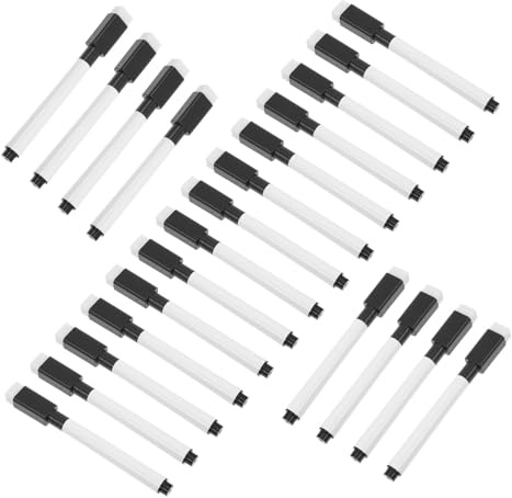 ROMISBABA 50 piezas Rotuladores Secos para Pizarra Blanca Pequeños con Borrador Integrado Portátiles para Oficina Escuela y Hogar Marcadores de Borrado Seco con Tapa Borrador Desmontable