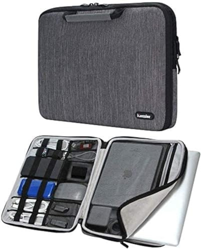 iCozzier 11.6 pollici borsa a mano per computer portatile/Costodia per accessori elettronici for Laptop/Ultrabook/Notebook/Netbook/MacBook – Grigio