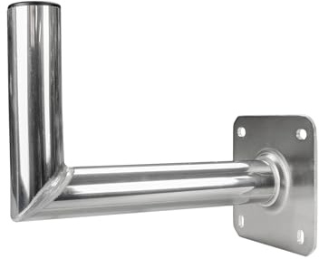 GALLUNOPTIMAL Aluminium Wandhalter 30 cm INKL Mastkappe für Satelliten-Schüssel | Satelliten-Anlage | SAT-Halterung | SAT-Antenne 300 mm
