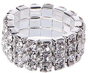 UNFAIR Cristal Extensible Élastique Incrusté, Bague D'amitié De Promesse De Mariage De Fiançailles Unique