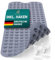 Delluxia Badewannenmatte rutschfest 100 x 40 cm inkl. 2 Haken, Antirutschmatte Badewanne Badematte rutschfest Duschmatte rutschfest, BPA frei