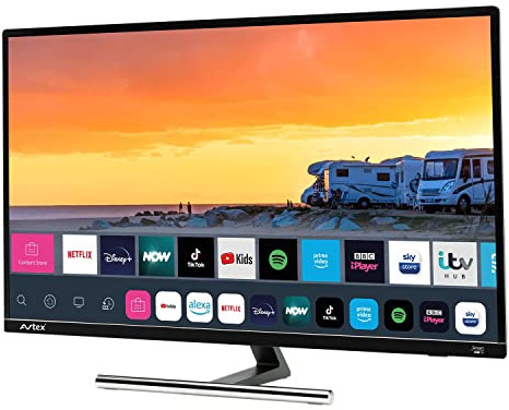 Avtex W320TS 32 Smart TV for Motorhome Caravan Truck Boat - 12v 24v 240v 32 inch Slim LED Wifi Bluetooth Connected Television Full HD FHD with built-in Freesat Satellite Decoder