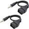 CGEAMDY 2 Pack 3.5mm AUX to USB Car Audio Adapter, Car AUX with USB Flash Drive Playback, Car Radio Accessories