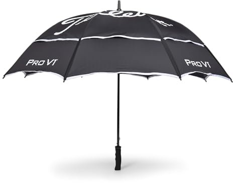 Titleist StaDry Double Canopy Umbrella, Black/White