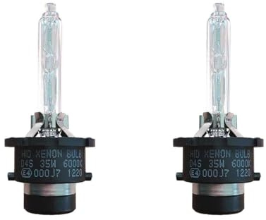 D4S 6000K 42V 35W 3600 Lumen HID Xenon Lamp Replacement Light High Compatibility Plastic Base Pack of 2