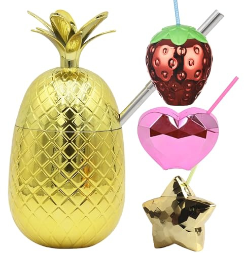 QSLKI 4PCS Disco Ball Cups with Lids, Flash Ball Cocktail Cup, Mirror Ball Cups Disco Party Supplies, Sparkly Glitter Disco Ball Tumbler, Drinking Syrup Tea Bottle for Nightclub (4 Styles)
