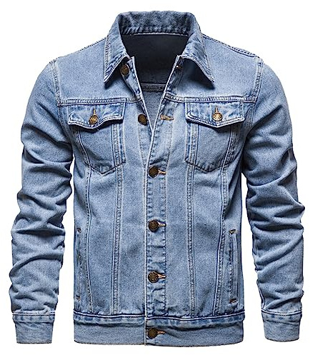 Giacca da uomo in denim occidentale da uomo cappotto da cowboy button down jeans cappotti classici giacca da camionista casual capispalla quotidiano giacche sfoderate occidentali cappotti camicia