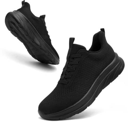 DimaiGlobal Zapatillas Deportivas Hombre Slip On Zapatillas de Deporte Sneakers Calzado Deportivo Ligeras y Transpirables Zapatillas Running Correr 39EU Negro