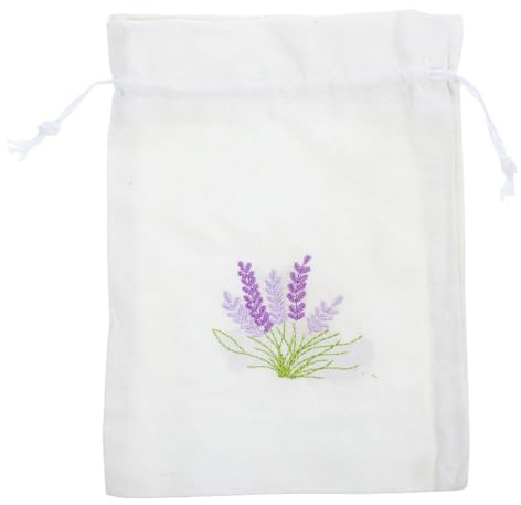 STOBAZA Sacchetto Per Bustina Aromatica in Cotone 13x18 Cm Coulisse, Sacchetto Vuoto Per Aromi e Lavanda, Riutilizzabile Per Armadi, Cassetti e Regali Per Matrimoni