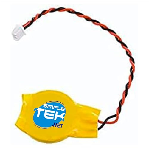 SIMPLETEK CR2032 BIOS BATTERI MED 2-stifts CMOS KABEL FÖR NOTEBOOK BÄRBARA DATORER NETBOOK 3V GUL LAPTOP (X10)