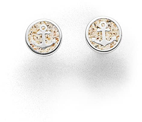 DUR Schmuck Ohrstecker HOFFNUNG 2.0 Strandsand, Silber 925/- rhodiniert (O5320)