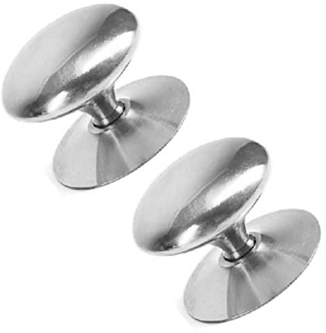 TERF® Lot de 2 boutons de porte traditionnels en chrome poli de 30 mm pour armoire, tiroir, armoire, cuisine, placard, avec vis de fixation pour la maison, le bureau et multi-usage