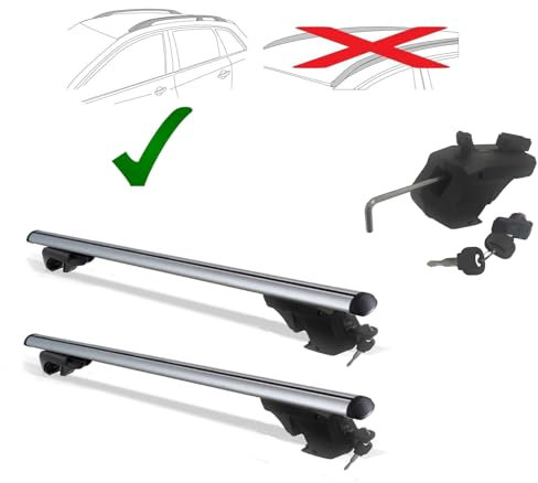 Susy Shop BARRE PORTAPACCHI PORTATUTTO UNIVERSALI AUTO CON 4 SERRATURA ANTIFURTO 135CM O 120CM LS (Modello 120CM)