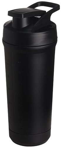 Teemando® Shaker Premium in acciaio inox, 750 ml, senza BPA, coperchio a prova di perdite, palla shaker rimovibile, indicatore di livello, lavabile in lavastoviglie per frullati proteici, fitness e