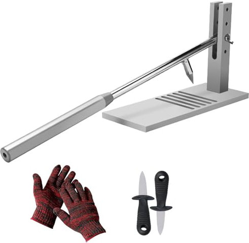 Manuale per sgusciare le ostriche, macchina per aprire le conchiglie di ostriche, set per aprire le ostriche vongole, strumenti per frutti di mare, pressione della macchina, per ostriche aperte