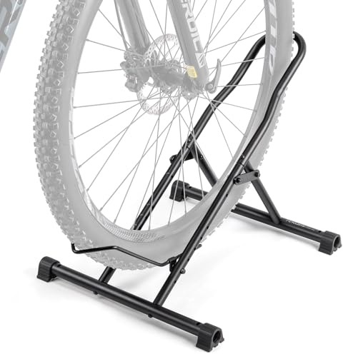 cyclists Indoor Bike Floor Stand - Bike Rack Floor Parking for Garage/Home - Bike Storage Bicycle Parking Rack Fit 20”-29” Mountain Road Bikes (For 1 Bike)