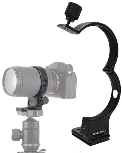 Plyisty Metal Tripod Collar Mount Ring Fit for T28-300mm F4-7.1 Lens Collar Tripod Mount, Tripod Collar Mount Ring Adapter with 1/4 3/8in Screw Holes & QR Plate for Arca