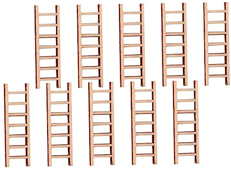 Toddmomy 10stücke Simulationsleiter Holztreppe Dekoration Miniaturlandschaftsaccessoire Für Modellbau