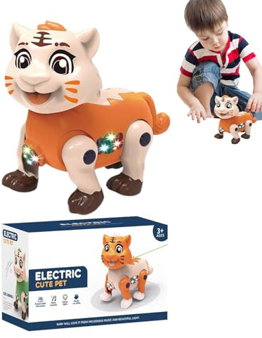 Giocattolo musicale con animali, giocattoli elettrici da passeggio,Giocattoli da passeggio elettrici per bambini - Giocattoli di animali dei cartoni animati con corda, giocattolo portatile per bambini