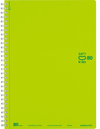 Kokuyo D Shaped Soft Ring Notebook (B5 80 Sheets, Light Green)