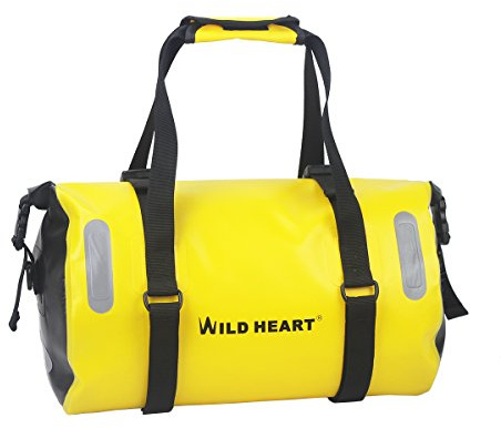 WILD HEART 18L Wasserdichte Gepäckträgertasche für Fahrrad mit Schweißnaht, Schultertasche Rucksack Professionelle Radfahren Zubehör (GELB)