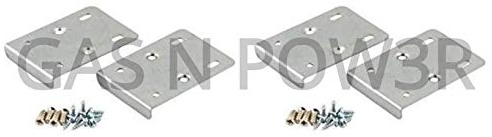 Kitchen Cupboard Door Hinge Repair KIT Includes 4 Plates and Fixing Screws x4 - Silver