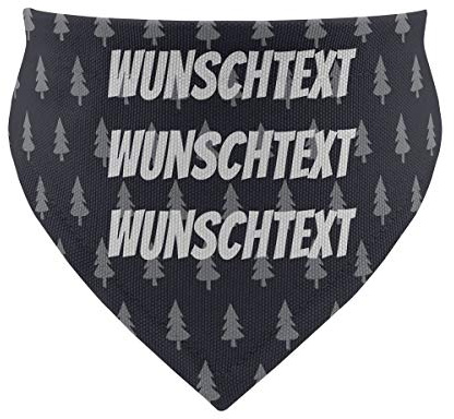 printplanet® - Hundehalstuch mit Name oder Text - Halstuch für Hunde - Layout Dreizeiliger Text - Größe M