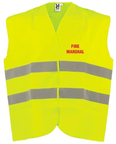 V Safety Unisex Verstellbare Warnweste Hohe Sichtbarkeit, gelb, M/L