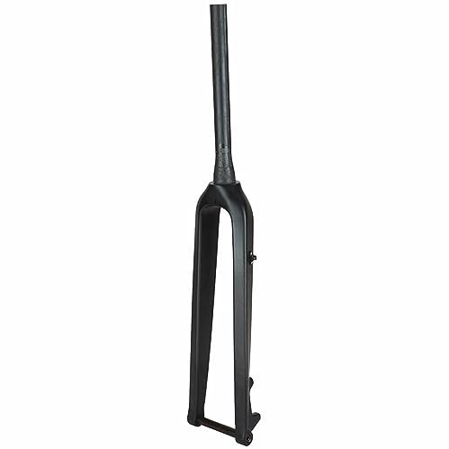 LHHL Vélo De Montagne Fourches Rigides Fibre De Carbone Fourche 26/27.5/29 inch VTT Fourches 1-1/8 Fourche Avant Vélo sans Filetage Tube Conique (Color : Black, Size : 29)