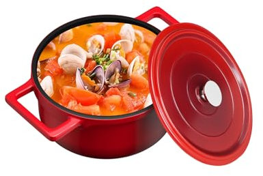 Topf Klein Homelux 12cm Kochtopf Induktions Kochtöpfe mit Deckel, Antihaftbeschichtung, 0,6L Suppentöpfe aus Aluminium für alle Herdarten(H-KCC12)