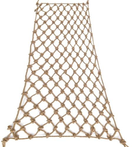 Natural Jute Rope Net - Heavy Duty and Versatile Protection for Outdoor Activities, Indoor Decoration, Plant Growth & More (4ft x 12ft)