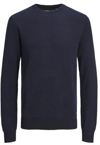 JACK & JONES Jjeglobe Knit Crew Neck Noos Jersey de Punto para Hombre, Moodindigo, L