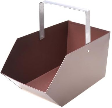 Aqbau® Kohlenkasten Kohlenschütte Aschekasten Aschebehälter Metallkohlenkasten Kohlewanne (Braun)