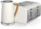 Swan Nordic Kitchen Set, 1.7L Fast Boil Kettle and 1500W 4-Slice Toaster, White SK14610WHTN/ ST14620WHTN