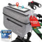 MIVELO Lenkertasche Fahrrad für KLICKfix inkl. Adapter - 100% wasserdicht - Fahrradtasche Lenker - abnehmbares Handyfach - Lenkertasche - Tasche Lenker - E-Bike tauglich (Grau mit Adapter)