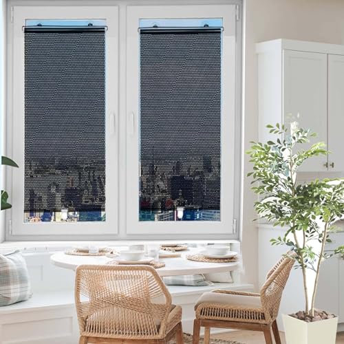 Ausziehbares Verdunkelungsrollo für Sonnenschutz und Isolierung, Balkon, Sonnenschutz, Küchenfenster, Vorhang mit Saugnäpfen, ideal für Wohnzimmer, Zuhause, 1 Stück