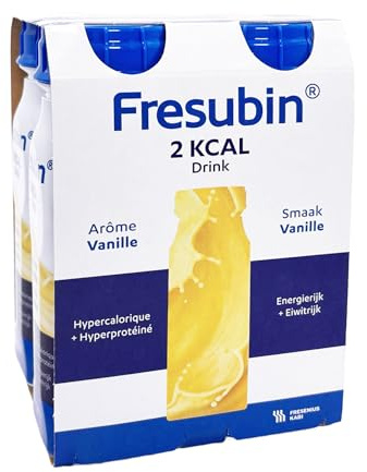 Fresubin 2 KCAL Drink - Hochkalorische Trinknahrung von Fresenius Kabi in 6 Geschmacksrichtungen, 400 kcal pro Flasche (200 ml (4er oder 24er Pack)) (200 ml (4er Pack), Vanille)
