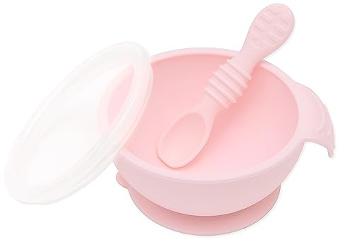 Hippychick BUMKFFL-PNK - El Primer Conjunto de Alimentación con Cuchara y Tapa, Rosa