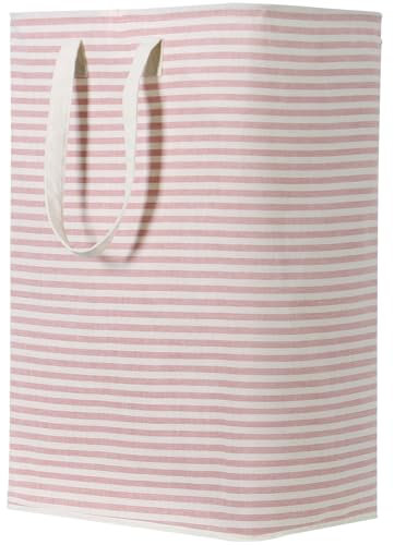 Lifewit Cesto Ropa Sucia 80L, Cesta Ropa Sucia Impermeable con Asas Extendidas, Laundry Basket, Cubo Ropa Sucia Plegable, Bolsa Ropa Sucia para Baño, Dormitorio, Lavadero, Rosa